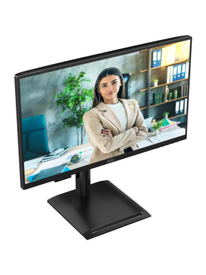 ������� AOC 24P4U 23.8" 1920x1080 WLED 16:9 IPS 300cd, 1500:1, 20M:1, 4ms, 178�/178�, VGA, HDMI, DP, USB hub: USB3.2x3, USB-B3.2, USB-C(15W), 120Hz, Speakers, Tilt, Height, Swivel, Pivot, Internal, VESA, Black, 3y