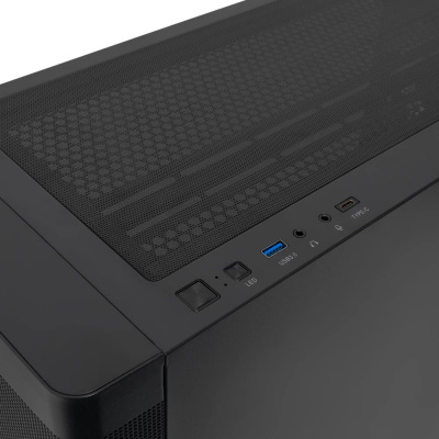 ������ �� ��� ����� ������� HSPD M740, Mesh Mid Tower, Black, M740-TGBK-ARGB