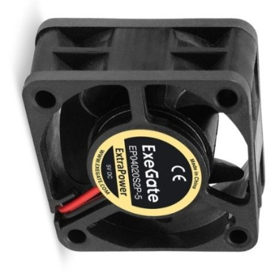 Exegate EX295197RUS ���������� 5� DC ExeGate ExtraPower EP04020S2P-5 (40x40x20 ��, Sleeve bearing (��������� ����������), 2pin, 7000RPM, 30.5dBA)