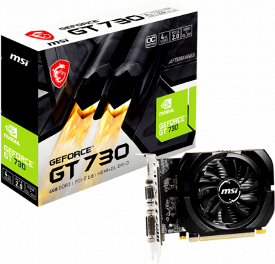  nVidia GeForce GT730 MSI 4Gb (N730K-4GD3/OCV1)