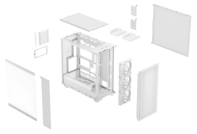������ �� Fractal Design Epoch XL White TG Clear Tint, ��� ��, Full-Tower, ����� (FD-C-EPO1X-03)