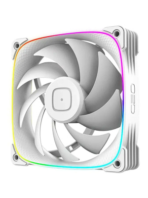 ���������� Geometric Future Squama 3003W-12 White 120mm / ARGB, PWM, 120x120x30 mm, 800-2300 RPM, 84.0 CFM, 35.8 dBA / 1F3003W112000