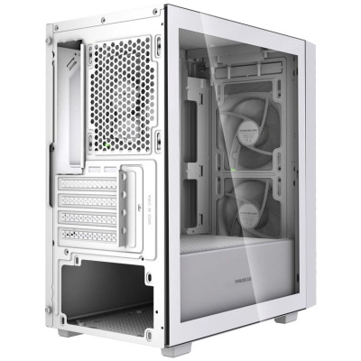 ������ Powercase Mistral SM03 ARGB, Tempered Glass, 3x120mm ARGB PWM fans, �����, mATX  (CMMSM03W-A3)