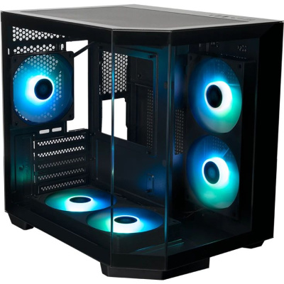 ������ XASTRA QT400M 5ARGB-FC-C6-AC Black mATX/Aquarium/Screewless/1x120mm+2x240 ARGB PWM FC fans/Argb+PWM HUB 6port/Type-C+USB3.0 (1 USB3.0 ������)/ QT400M-2FA24A-1FC12A-C6-AC