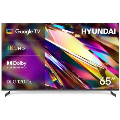 ��������� LED Hyundai 65" H-LED65BU7011 Google TV Frameless Metal ������/������ 4K Ultra HD 60Hz DVB-T DVB-T2 DVB-C DVB-S DVB-S2 USB WiFi Smart TV