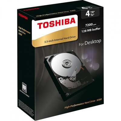   Toshiba X300 3.5" 4Tb SATA-III, 128Mb, 7200rpm HDWE140EZSTA Rtl