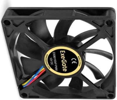 Exegate EX295235RUS ���������� 12� DC ExeGate EX08015S4P-PWM (80x80x15 ��, Sleeve bearing (��������� ����������), 4pin, PWM, 25.5dBA)