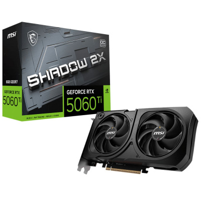 ���������� MSI RTX5060Ti SHADOW 2X OC PLUS 8GB GDDR7 128bit 3xDP HDMI 2FAN RTL