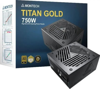 ���� ������� Montech ATX 750W Titan Gold Gen.5 80+ gold (20+4pin) APFC 135mm fan 12xSATA Cab Manag RTL
