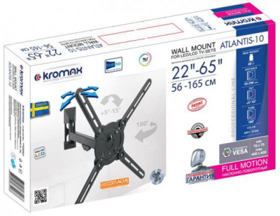 ��������� Kromax ATLANTIS-10 ����� 22-65" max 40�� VESA 400�400 ��������-����������c