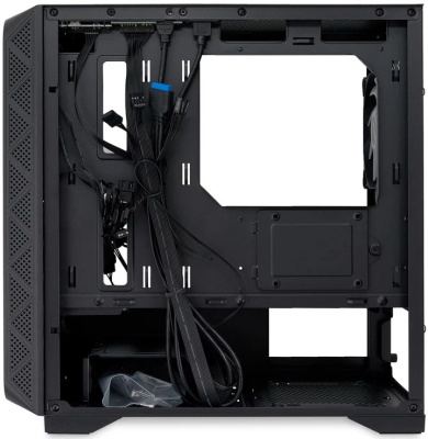 ������ �� ��� ����� ������� HSPD M321, Mesh Mini-tower, Black, M321-TGBK-ARGB