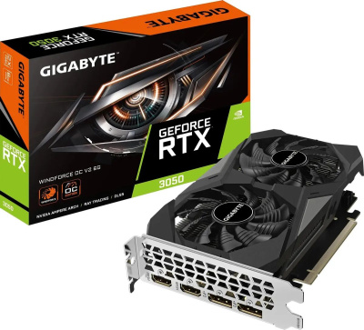 ���������� Gigabyte NVIDIA GeForce RTX 3050 6Gb GV-N3050WF2OCV2-6GD GDDR6, OC, Ret
