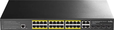 ���������� Cudy GS2028PS4-300W (L2) 28x1����/� 4SFP 24PoE+ 300W �����������