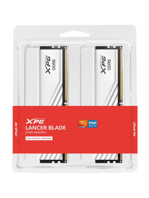 ����������� ������ ADATA LANCER BLADE DDR5 DIMM 64GB 5600MHz 2*32GB 46-45-45 1.1V WHITE DUAL TRAY