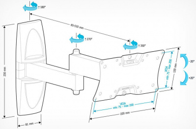 ��������� LCDS-5064 White 19" - 32"