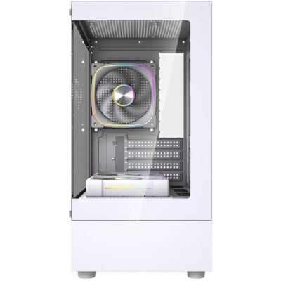 ������ Powercase Vision Micro M1 ARGB, Tempered Glass, 3x 120mm ARGB fans, �����, mATX  (CVMM1W-A3)