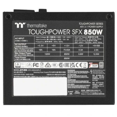 ���� ������� �� Thermaltake Toughpower SFX 850 /0850W/Fully Modular/Non Light/Full Range/Analog/80 Plus Platinum/EU/100% JP CAP/All Flat Cables/Gen 5