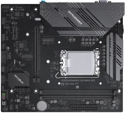 ����������� ����� Maxsun Challenger B760M D5 WIFI, LGA 1700, Intel B760, mATX, Ret 6940709660386