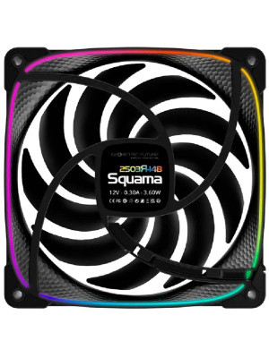 �������� ������������ (3 ��.) Geometric Future Squama 2503RB-14 Reverse Black / 140mm, PWM, 2100 RPM, 71.80 CFM, 34.0 dBA, 5V ARGB / 1F2503R314000