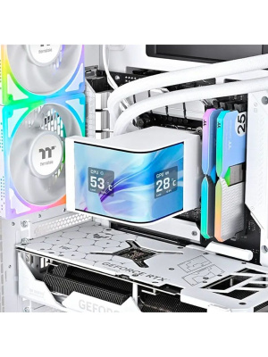 ������� �������� ���������� Thermaltake MAGCurve 360 Ultra Snow ARGB Soc-AM5/AM4/1200/1700/1851 ����� 4-pin Al LCD Ret (CL-W454- PL12SW-A)