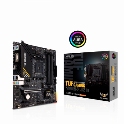 ������� ����������� ����� AMD A520 (Ryzen AM4) micro ATX � ���������� M.2, DisplayPort, HDMI, D-Sub, ������� USB 3.2 Gen 1, SATA 6 ���� / � � ��������� AURA Addressable Gen 2 ASUS TUF GAMING A520M-PLUS II
