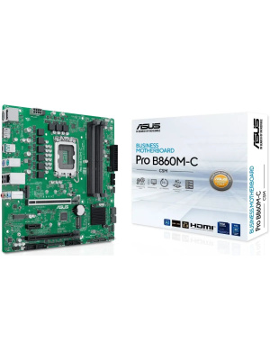 ����������� ����� ASUS PRO B860M-C-CSM, LGA1851, B860, 4*DDR5, 4*SATA, 2*M.2, 2*USB 3.2, 6*USB 2.0, 2*PCIx16, 1*PCIx1, 2*DP+HDMI, mATX; 90MB1MCP-M0EAYC