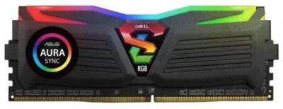 8GB GeIL DDR4 3200 DIMM Super Luce RGB SYNC Gaming Memory GLS48GB3200C16ASC Non-ECC, CL16, 1.35V, Heat Shield, XMP 2.0, ASUS AURA, Gigabyte Fusion, MSI Mystic Light, ASRock Polychrome, RTL