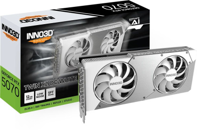 ���������� INNO3D NVIDIA GeForce RTX 5070 Twin X2 OC White 12 Gb, Ret (N50702-12D7X-195064W)