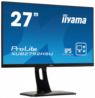  Iiyama 27" ProLite XUB2792HSU-B1  IPS LED 5ms 16:9 HDMI M/M  HAS Pivot 250cd 178/178 1920x1080 D-Sub DisplayPort FHD 6.5