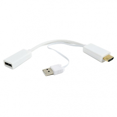  HDMI->DisplayPort, Cablexpert DSC-HDMI-DP-W, HD19M+USBxHD20F, 