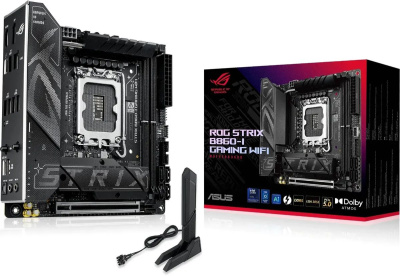 ����������� ����� Asus ROG STRIX B860-I GAMING WIFI, Socket-1851, Intel B860, mini-ITX, Ret 90MB1JB0-M0EAY0