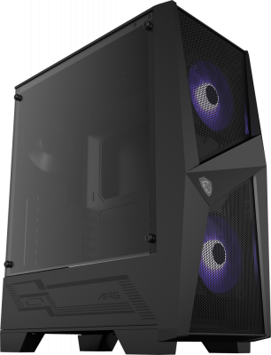 ������ MSI MAG FORGE 100M / mid-tower, ATX, tempered glass side panel / 2x RGB 120mm & 1x 120mm fans inc. / MAG FORGE 100M