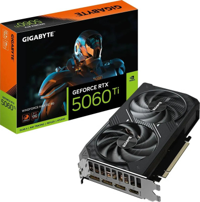 ���������� Gigabyte NVIDIA GeForce RTX 5060 Ti Windforce Max OC 8GB GDDR7 , Ret GV-N506TWF2MAX OC-8GD