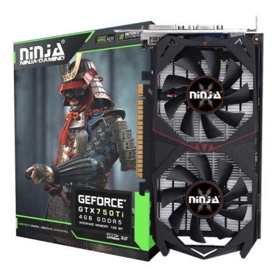 ���������� Ninja (Sinotex) GTX750Ti PCIE (640SP) 4GB 128-bit GDDR5 DVI HDMI CRT RTL (NF75TI045F)