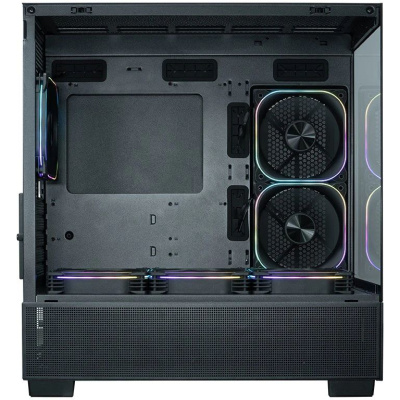 ������ XASTRA Q500M 6ARGB-FG-C10-UC Black mATX/Aquarium/Screewless/ 6x120mm ARGB PWM FG fans/Argb+PWM HUB 10port/ Type-C/ Q500M-6FG12A-C10-UC