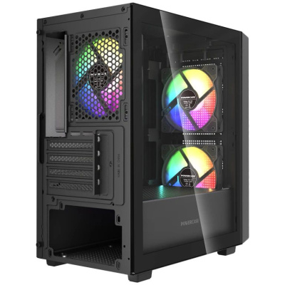 ������ Powercase Mistral SM04 ARGB, Tempered Glass, Front Nylon Filter, 3x120mm ARGB PWM fans, ������, mATX  (CMMSM04B-A3)