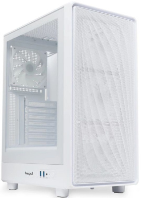 ������ �� ��� ����� ������� HSPD M510, Mesh Mid Tower, White, M510-TGWH-ARGB