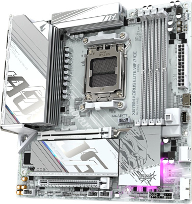 ����������� ����� Gigabyte X870M AORUS ELITE WIFI7 ICE, Socket AM5, AMD X870, mATX, Ret