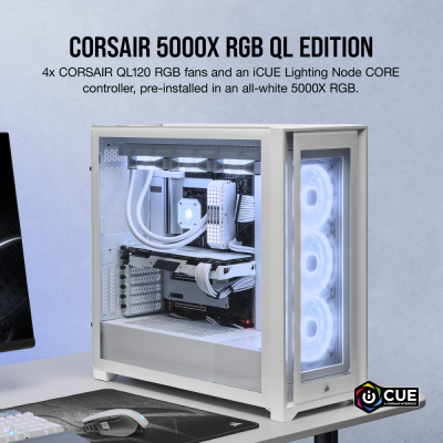 ������ Corsair iCUE 5000X RGB QL White (CC-9011233-WW)
