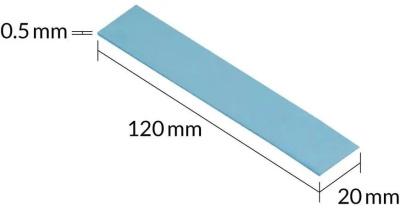 �������������� Arctic Cooling �������������� Arctic Thermal pad  120x20mm, 0.5mm - 4 Pack TP-3 (ACTPD00055A)