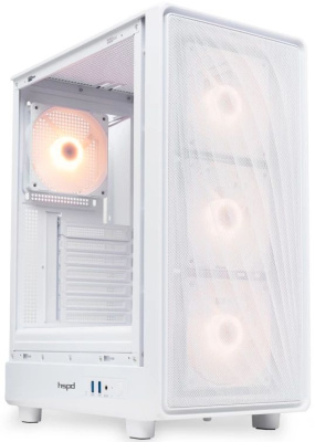 ������ �� ��� ����� ������� HSPD M510, Mesh Mid Tower, White, M510-TGWH-ARGB