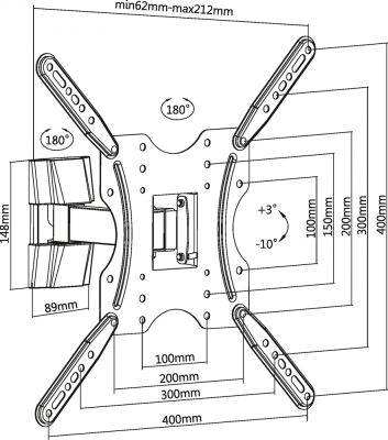 ��������� Ultramounts UM901 ��� ����������, ���������, 32-55", �� 30 ��, ���������, ���������, ����������, ������