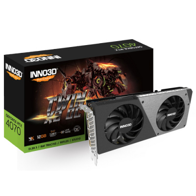���������� INNO3D RTX4070 TWIN X2 OC 12GB GDDR6X 192-bit DPx3 HDMI 2FAN RTL