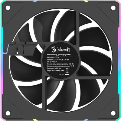 ���������� ��� ������� Bloody CF-14 ARGB 120�120x25 ������ 4-pin 30�� (CF-14-ARGB120-BK) Ret