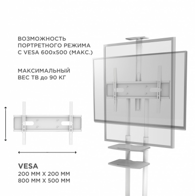   Onkron TS1881 white 55-80" max 90 VESA 800x400