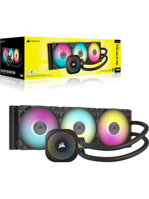 ������� ����������� ���������� Corsair iCUE LINK TITAN 360 RX RGB (360mm, Black, RGB/ Fans: 3x120mm, 73.5CFM, 36dBA, 2100RPM/ S: 1851, 1700, AM5, AM4)