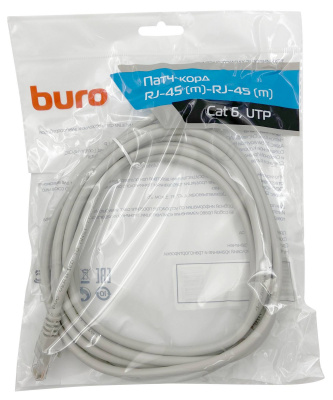 - Buro Basic UTP 4  cat6 CCA molded 3  RJ-45 (m)-RJ-45 (m) (UTP-6-3M-G)