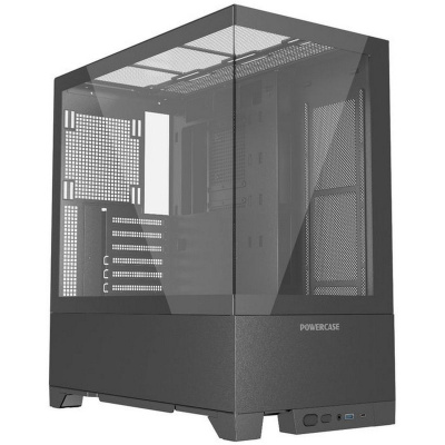 ������ Powercase Vision Black V2, Tempered Glass, ������, ATX  CVBAV2-L0