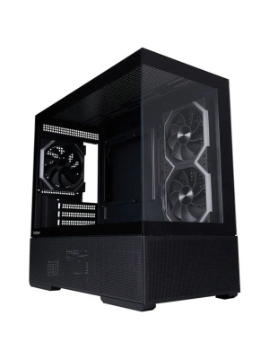 ������ 1STPLAYER CV6 ARGB Black / mATX / 3x120mm ARGB & 2x120mm fans / CV6-BK-2FAR-2FH7R-1FH7