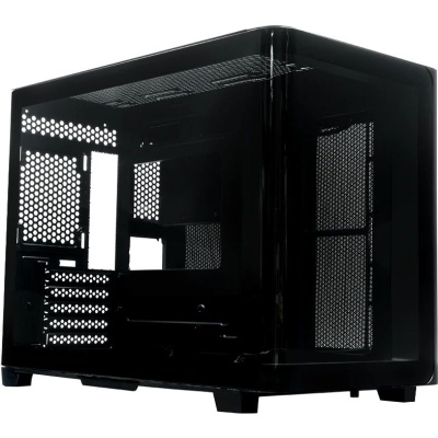 ������ XASTRA QR600M  0F-UC Black mATX/Aquarium/Curve Glass /Led Strip/No fans/Type-C/ QR600M-0F-UC-L